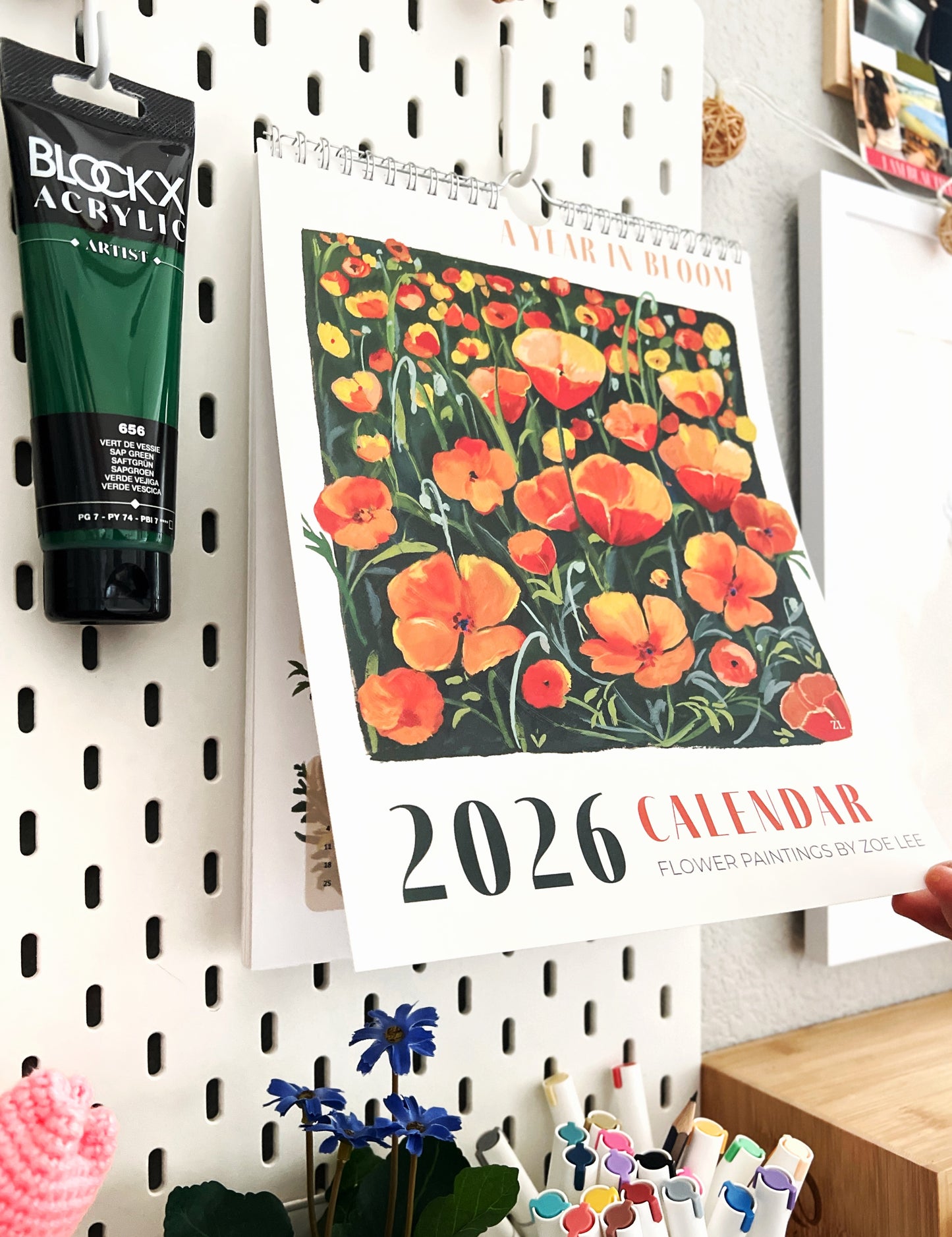 2026 Floral Art Wall Calendar – Flower Collection