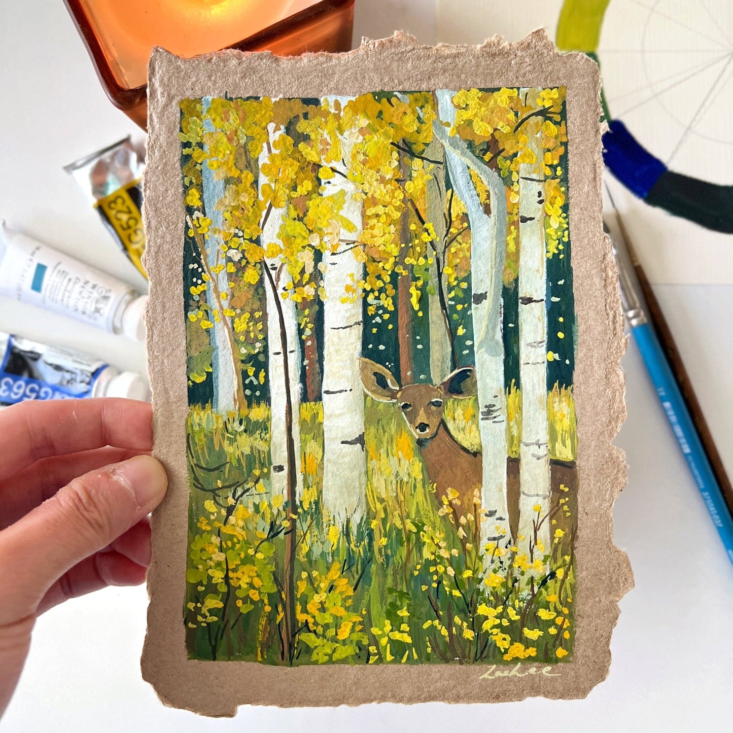 art_printzoe_art_gardengouache_painting
