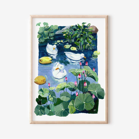 art_printzoe_art_gardengouache_painting