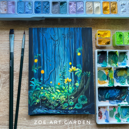 #art_print#zoe_art_garden##gouache_painting#