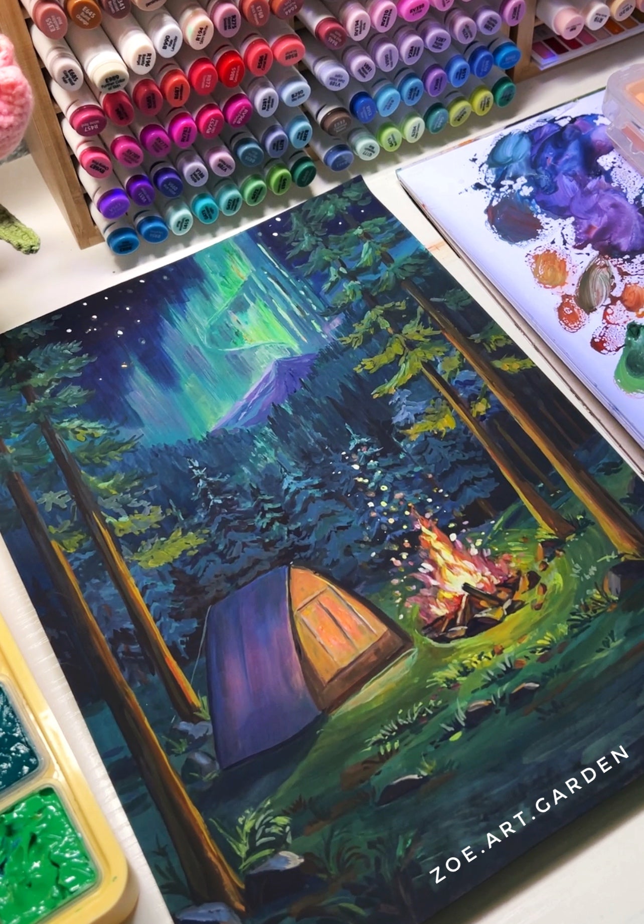 #art_print#zoe_art_garden##gouache_painting#