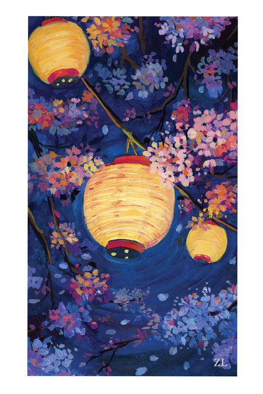 HOW TO PAINT LANTERN WITH GOUACHE - Zoe Art Garden