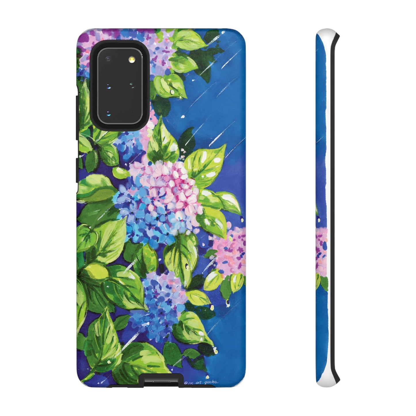 Hydrangeas Flower in the rain- Tough Phone Cases