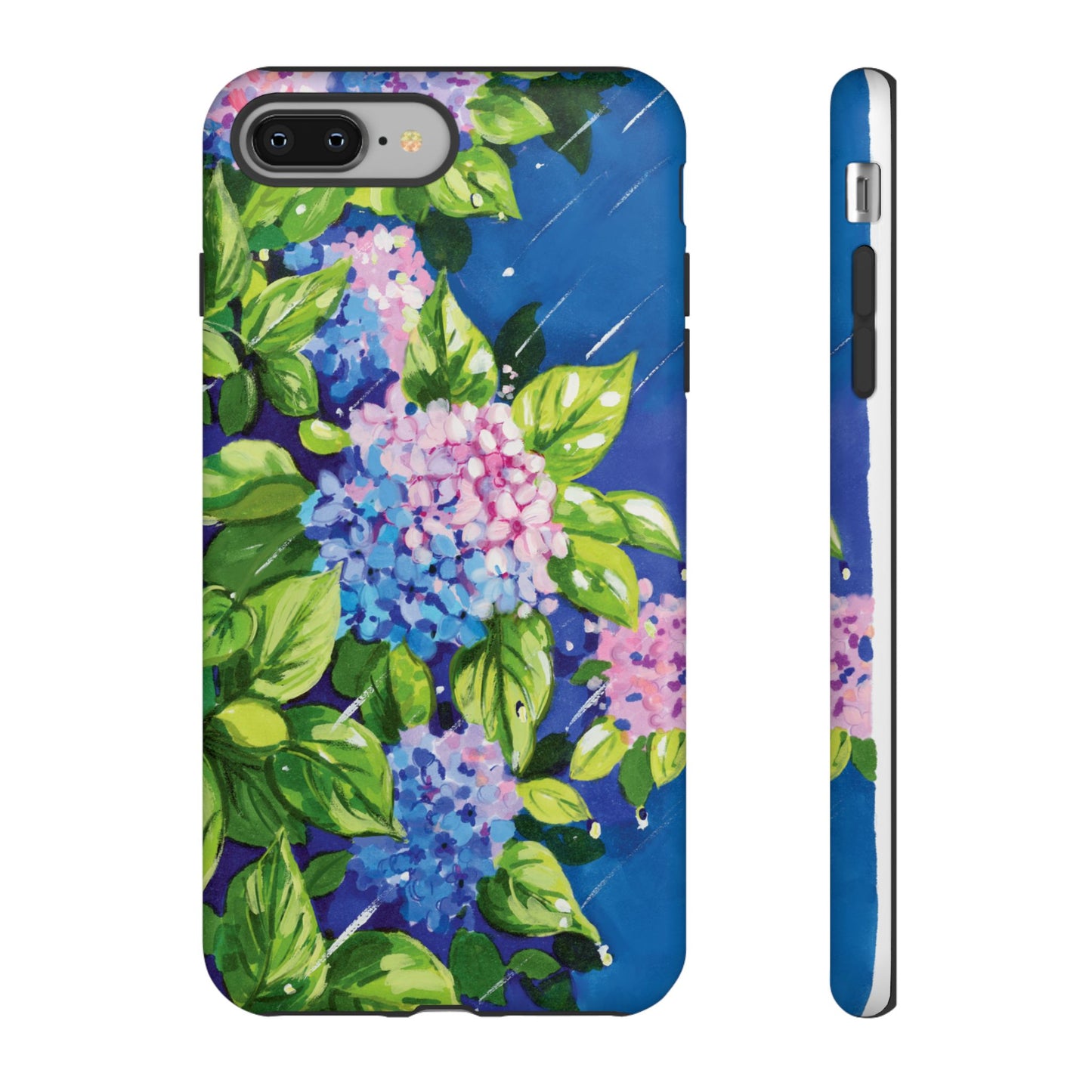 Hydrangeas Flower in the rain- Tough Phone Cases