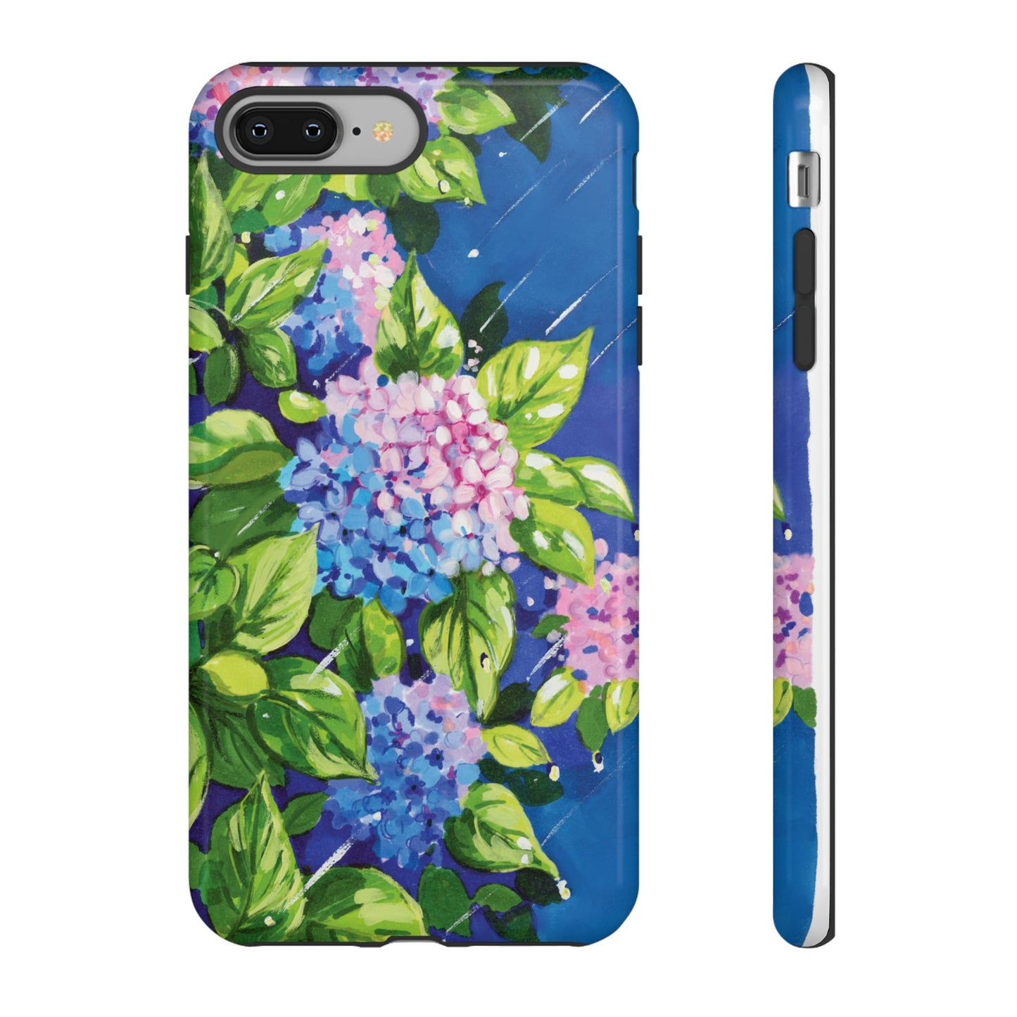 Hydrangeas Flower in the rain- Tough Phone Cases