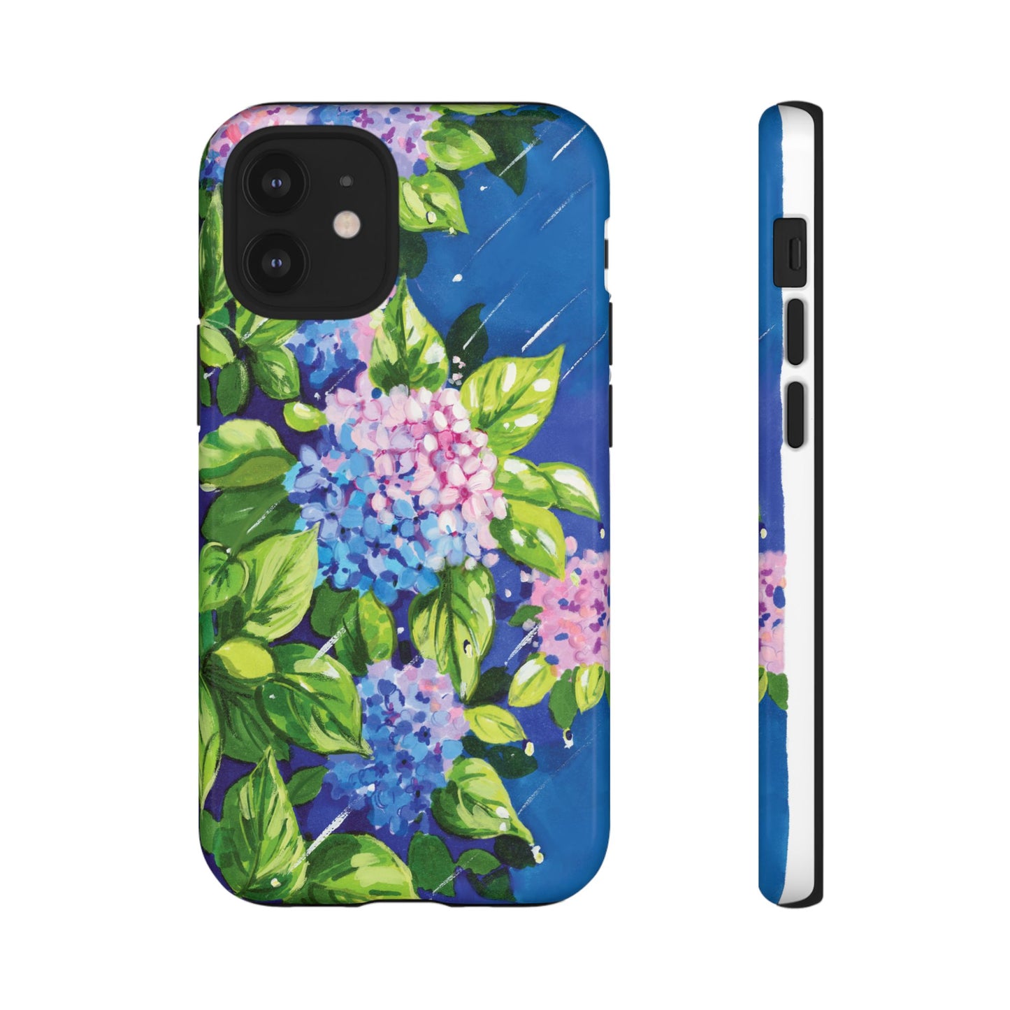 Hydrangeas Flower in the rain- Tough Phone Cases