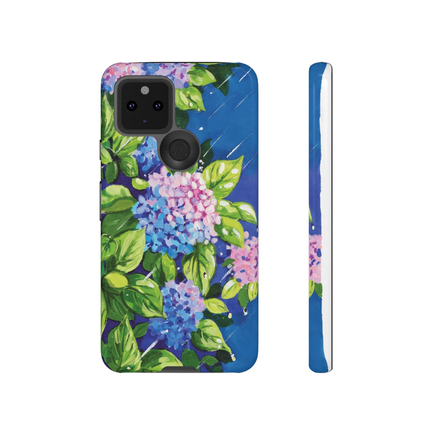 Hydrangeas Flower in the rain- Tough Phone Cases