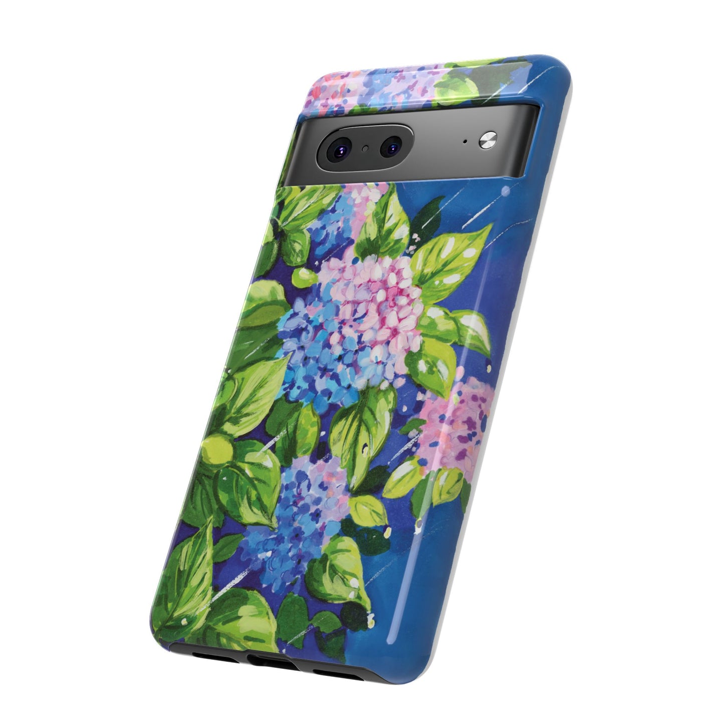 Hydrangeas Flower in the rain- Tough Phone Cases