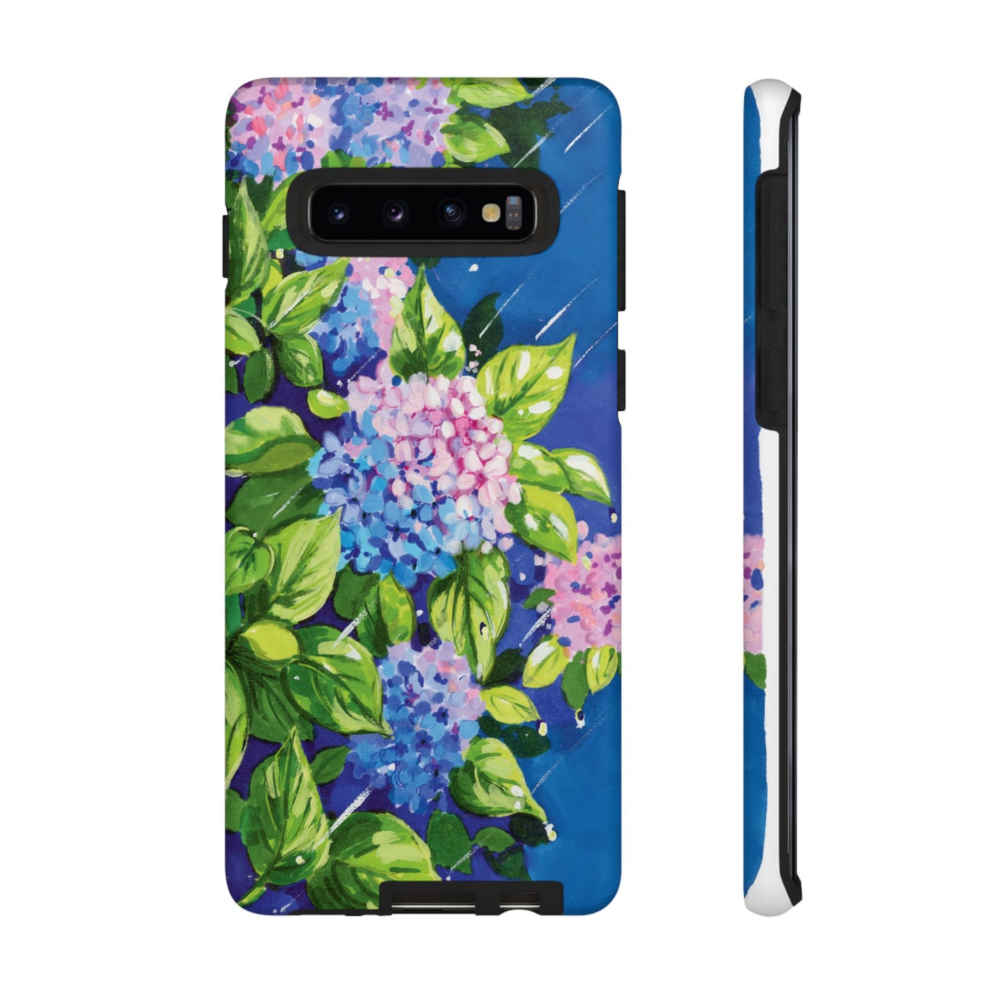 Hydrangeas Flower in the rain- Tough Phone Cases