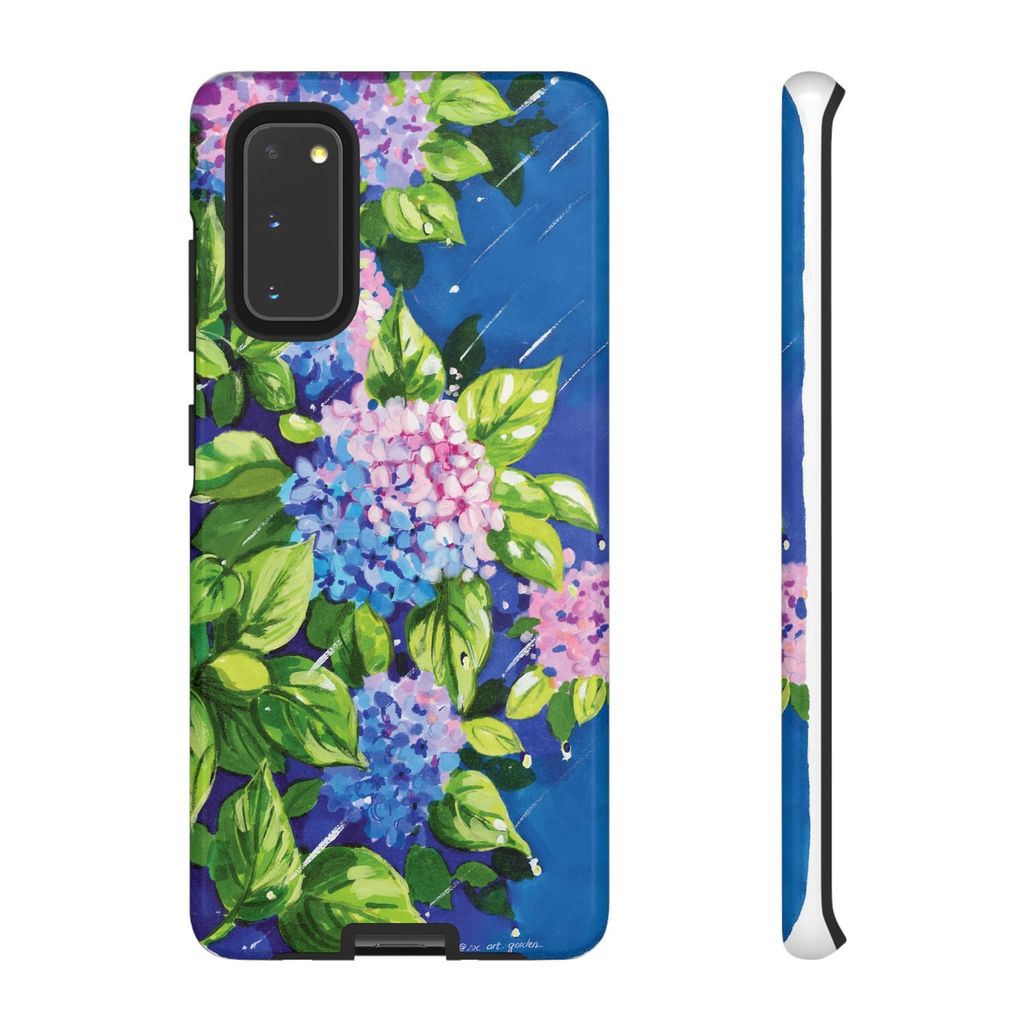 Hydrangeas Flower in the rain- Tough Phone Cases