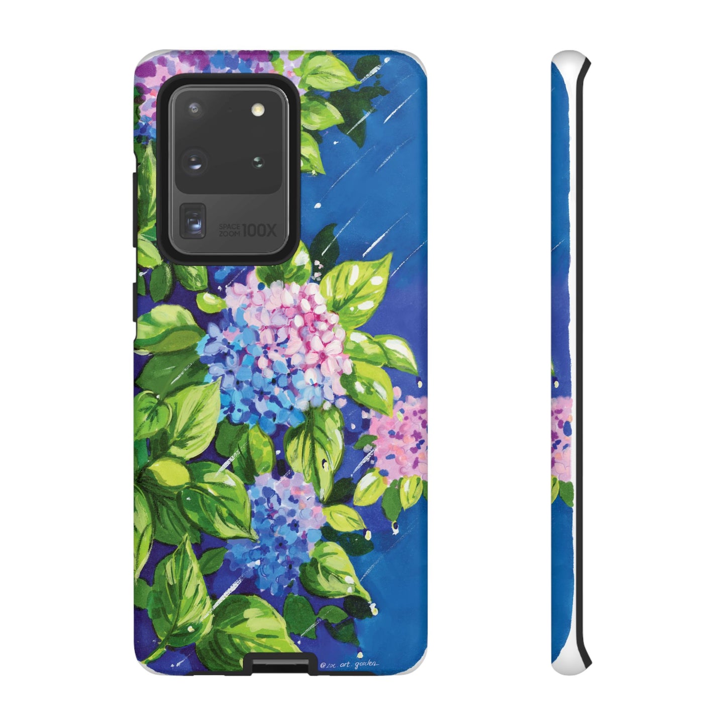 Hydrangeas Flower in the rain- Tough Phone Cases