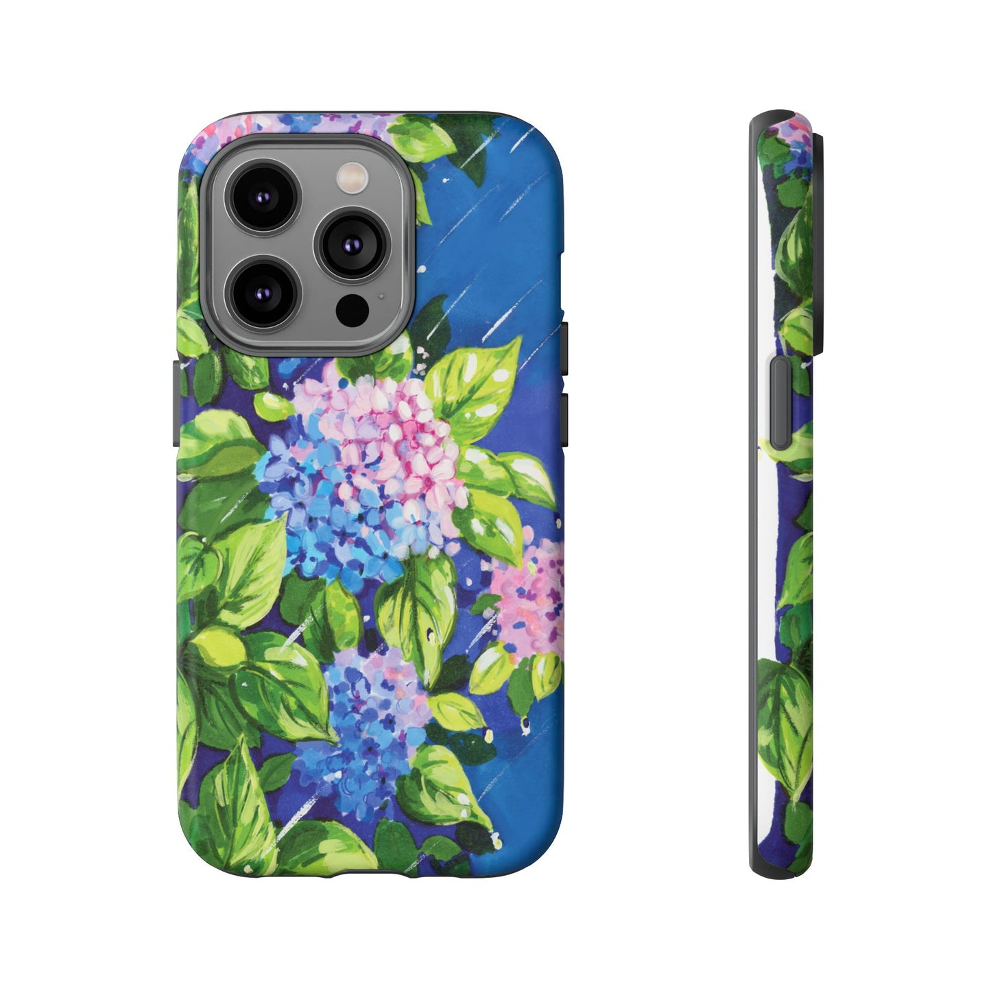 Hydrangeas Flower in the rain- Tough Phone Cases