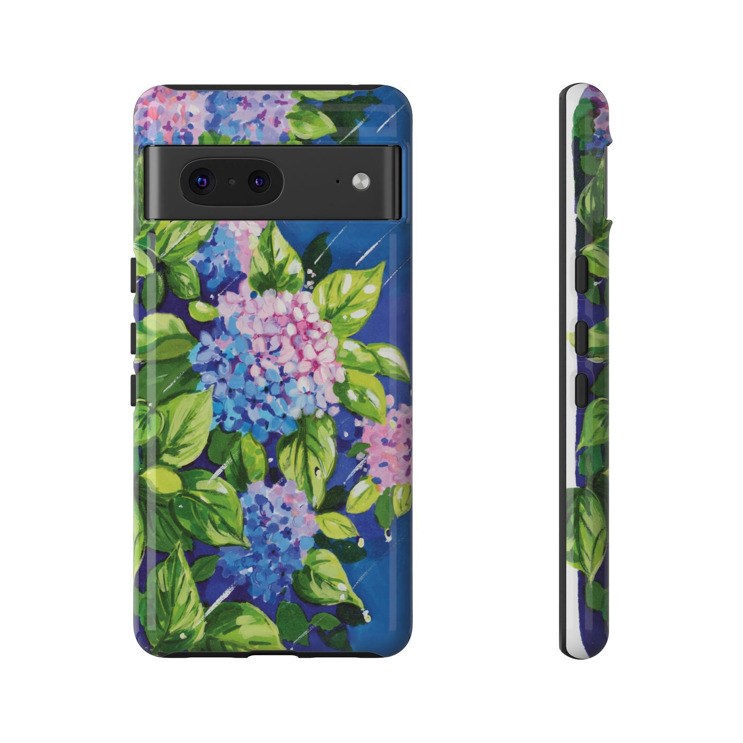 Hydrangeas Flower in the rain- Tough Phone Cases