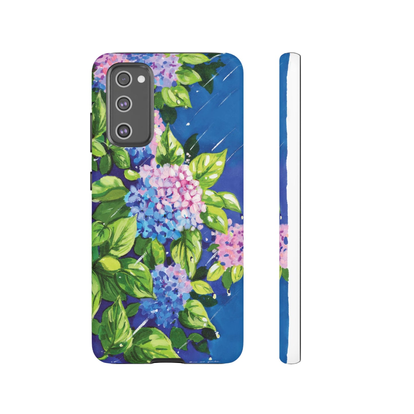 Hydrangeas Flower in the rain- Tough Phone Cases