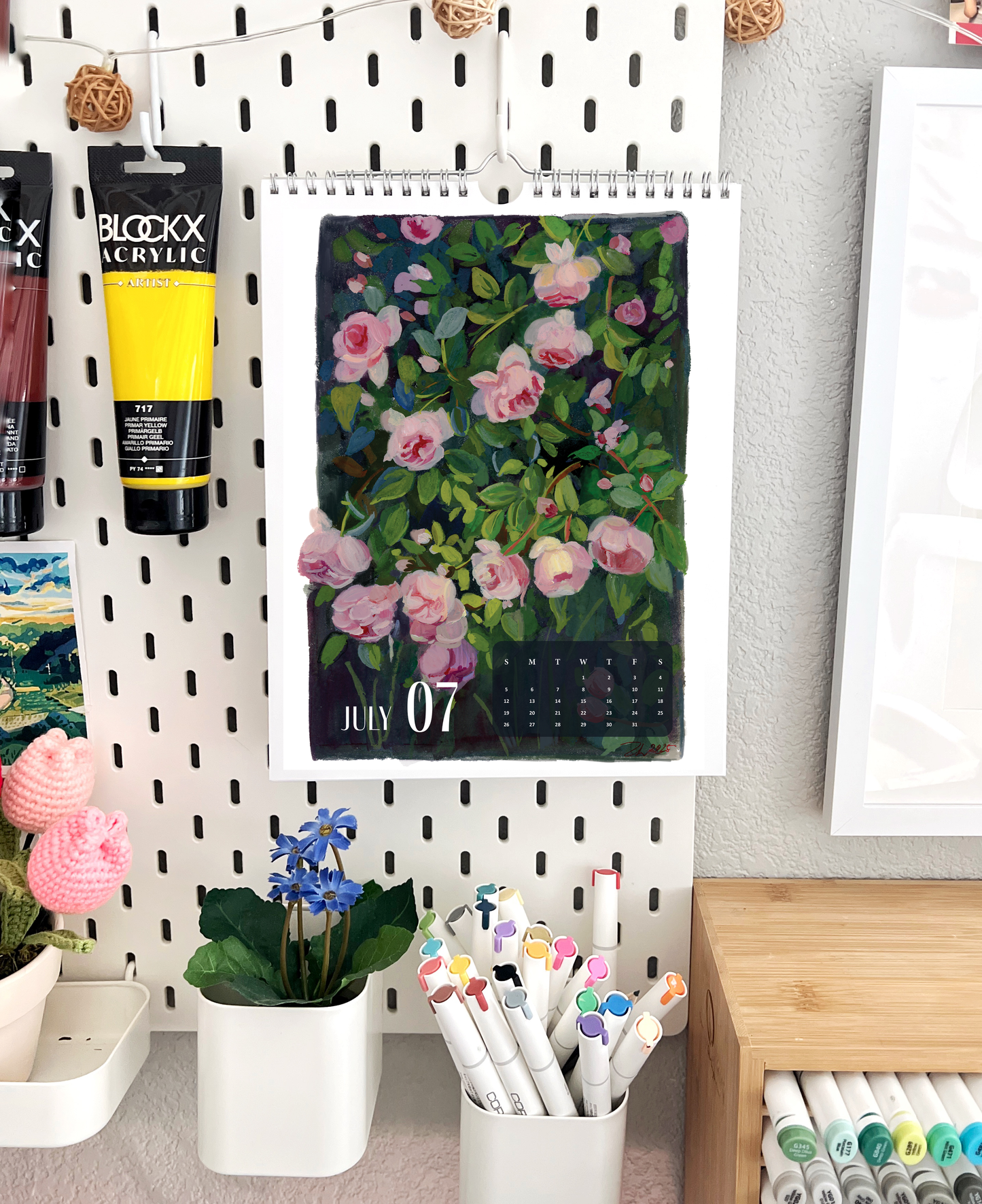 2026 Floral Art Wall Calendar – Flower Collection