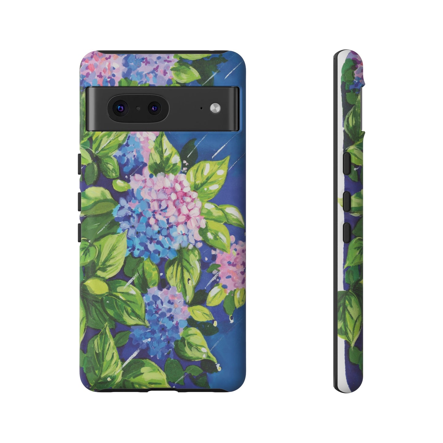 Hydrangeas Flower in the rain- Tough Phone Cases