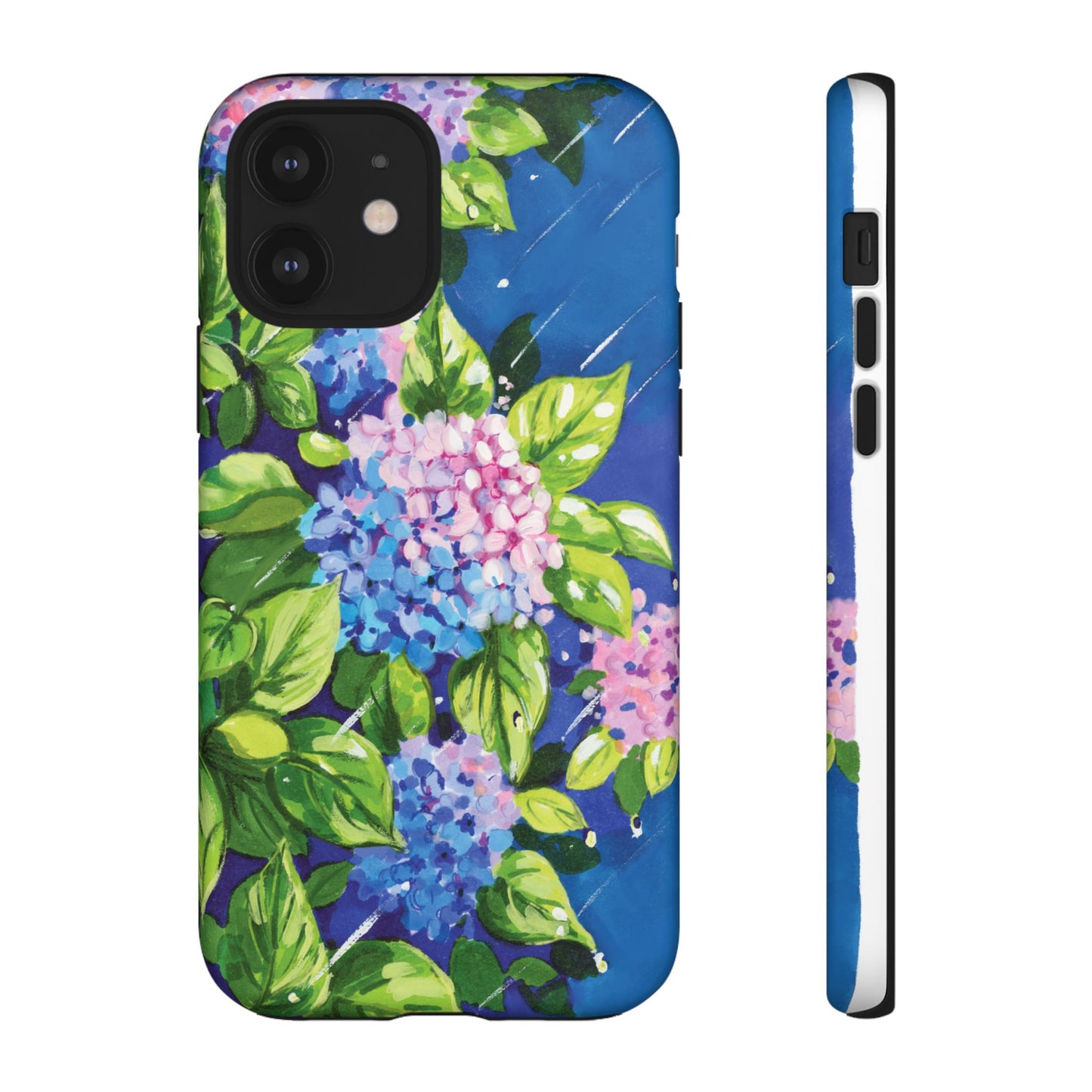 Hydrangeas Flower in the rain- Tough Phone Cases