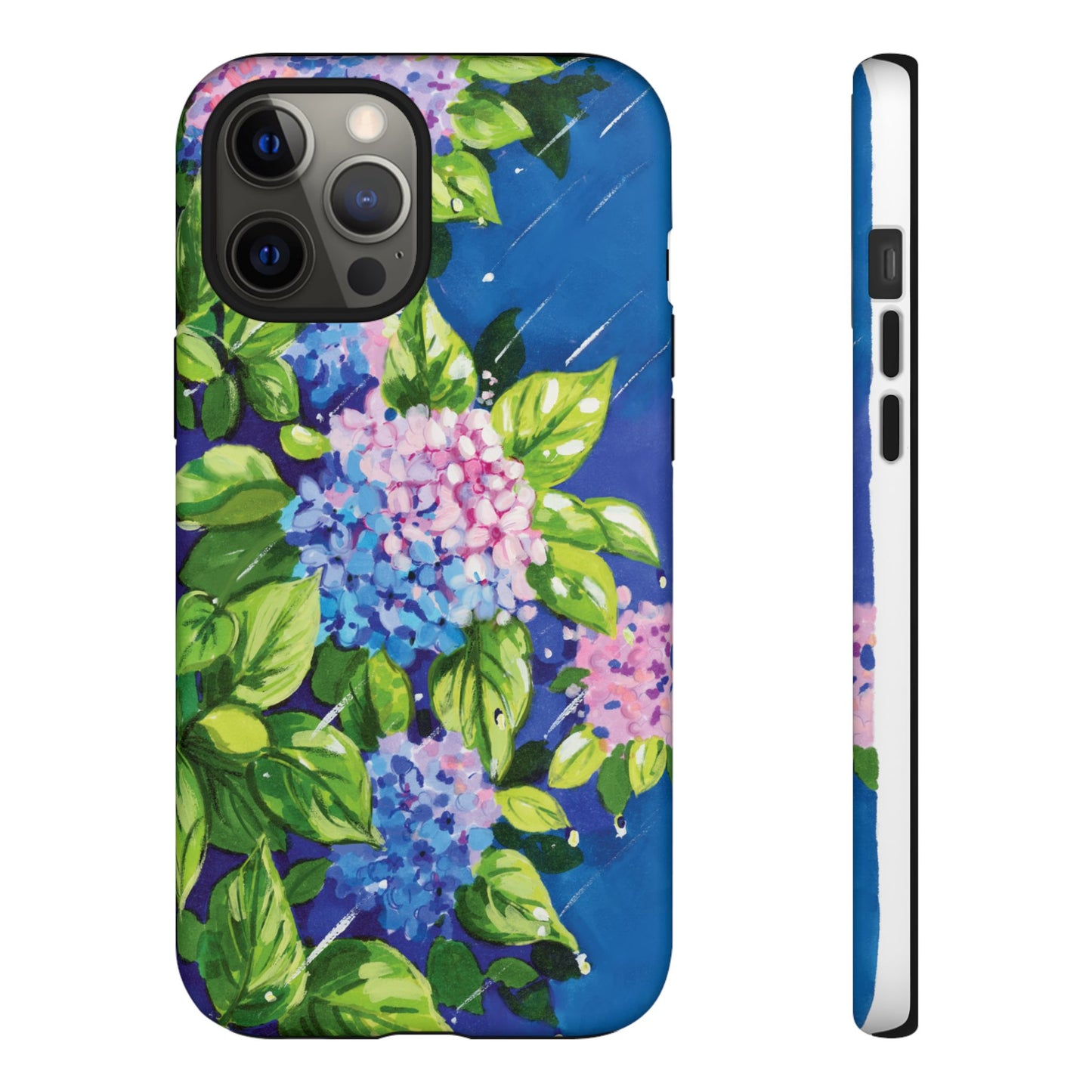 Hydrangeas Flower in the rain- Tough Phone Cases