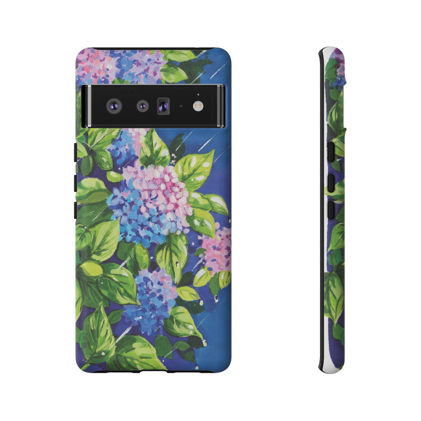 Hydrangeas Flower in the rain- Tough Phone Cases