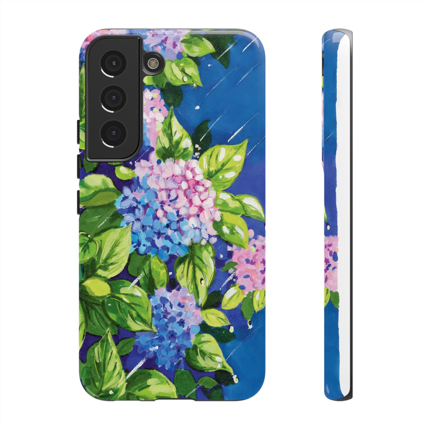 Hydrangeas Flower in the rain- Tough Phone Cases