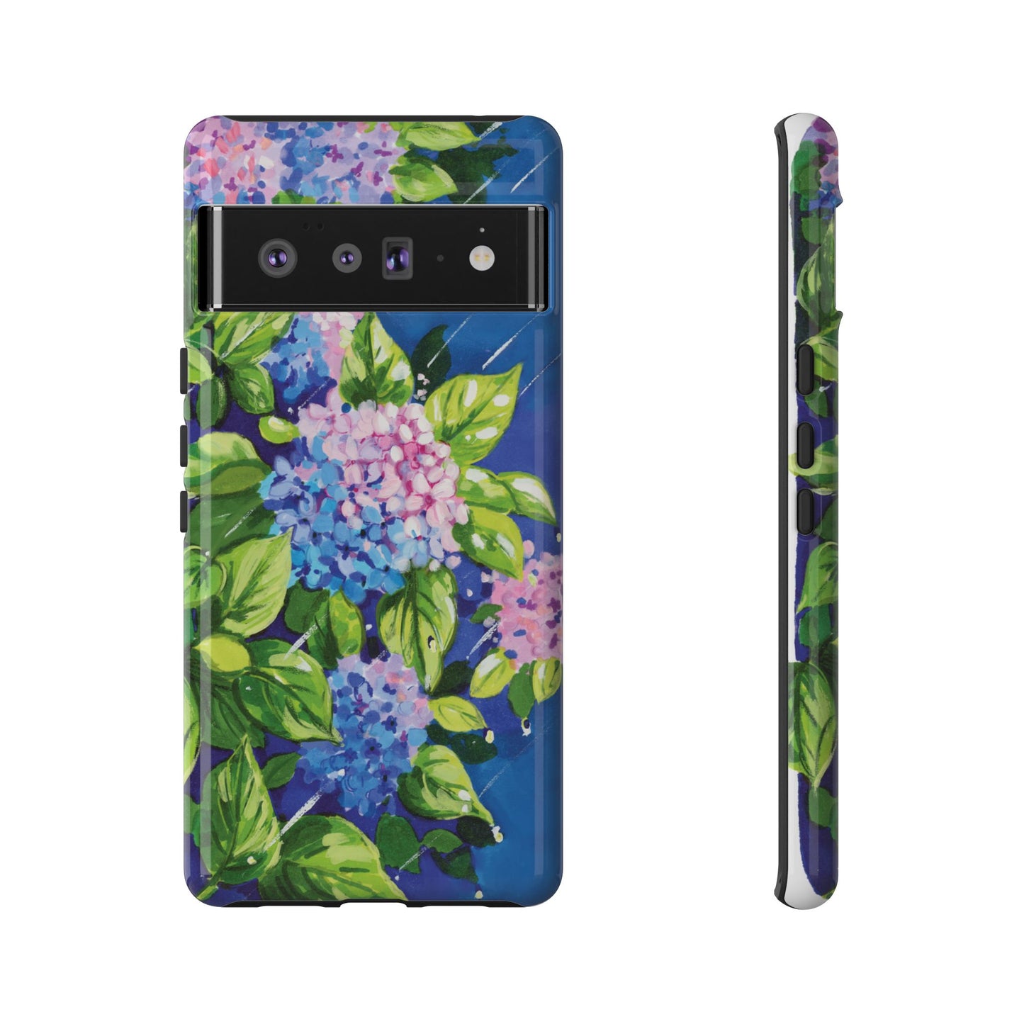 Hydrangeas Flower in the rain- Tough Phone Cases