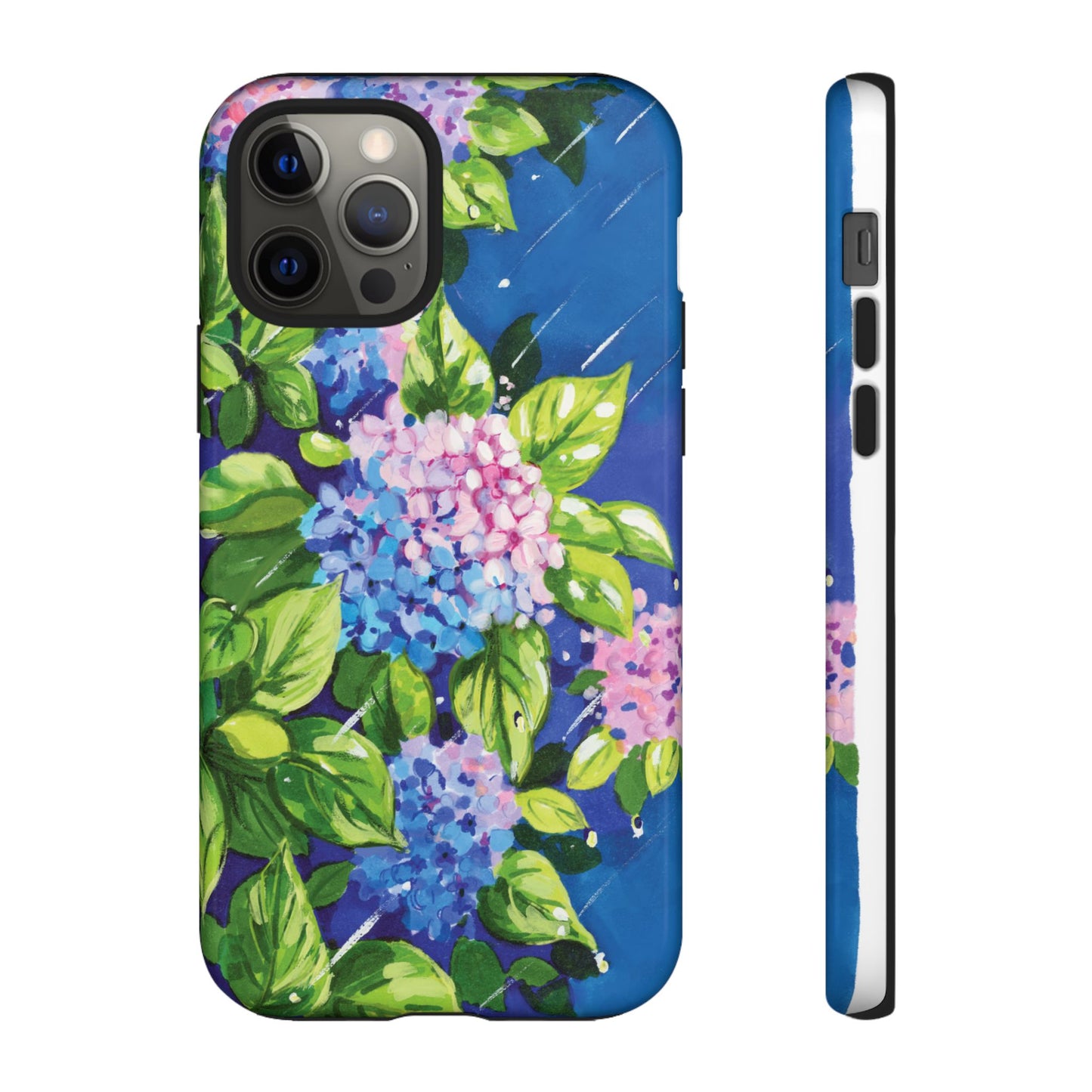 Hydrangeas Flower in the rain- Tough Phone Cases