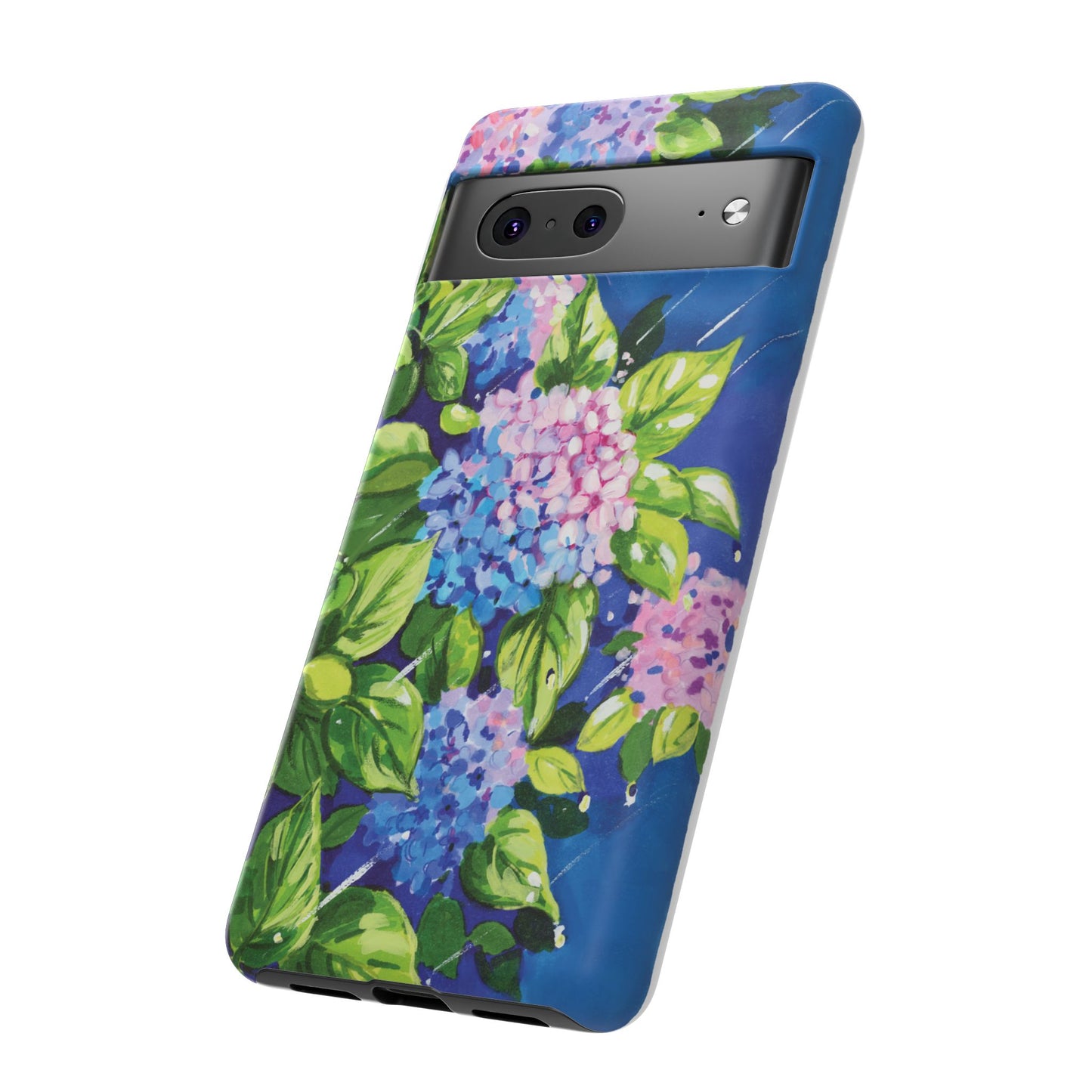 Hydrangeas Flower in the rain- Tough Phone Cases