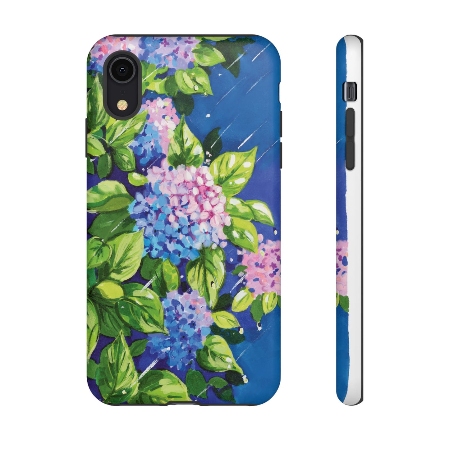 Hydrangeas Flower in the rain- Tough Phone Cases