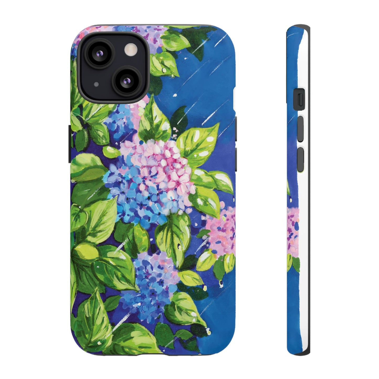 Hydrangeas Flower in the rain- Tough Phone Cases