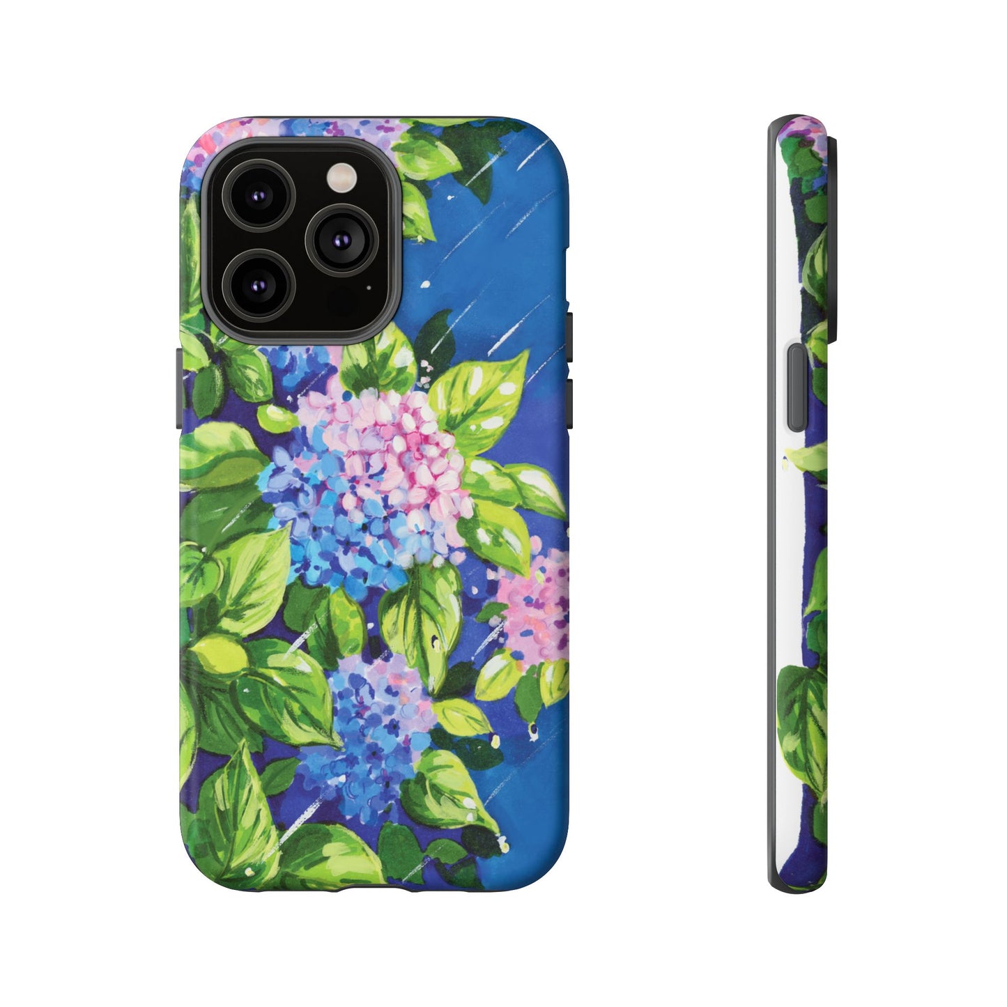 Hydrangeas Flower in the rain- Tough Phone Cases