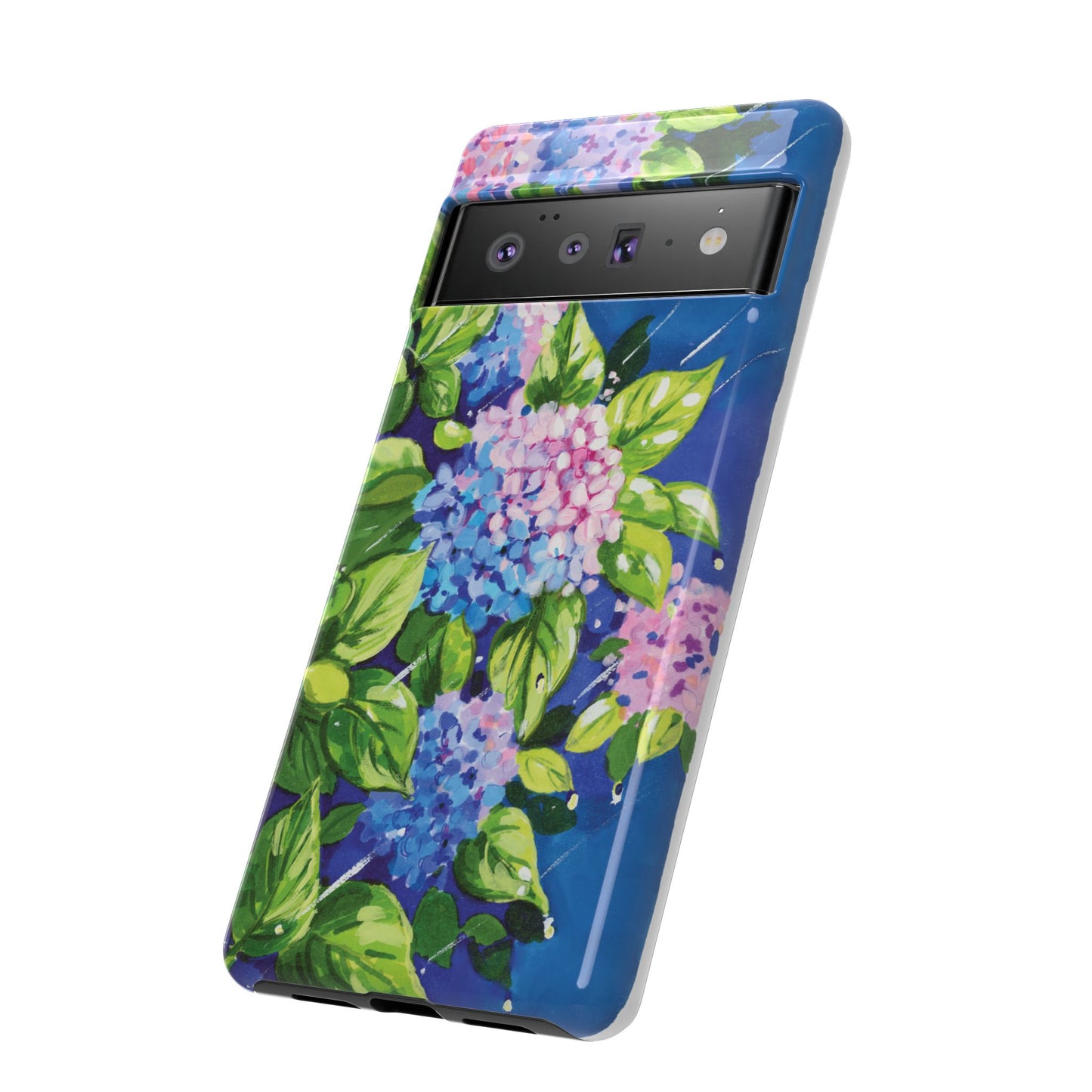 Hydrangeas Flower in the rain- Tough Phone Cases