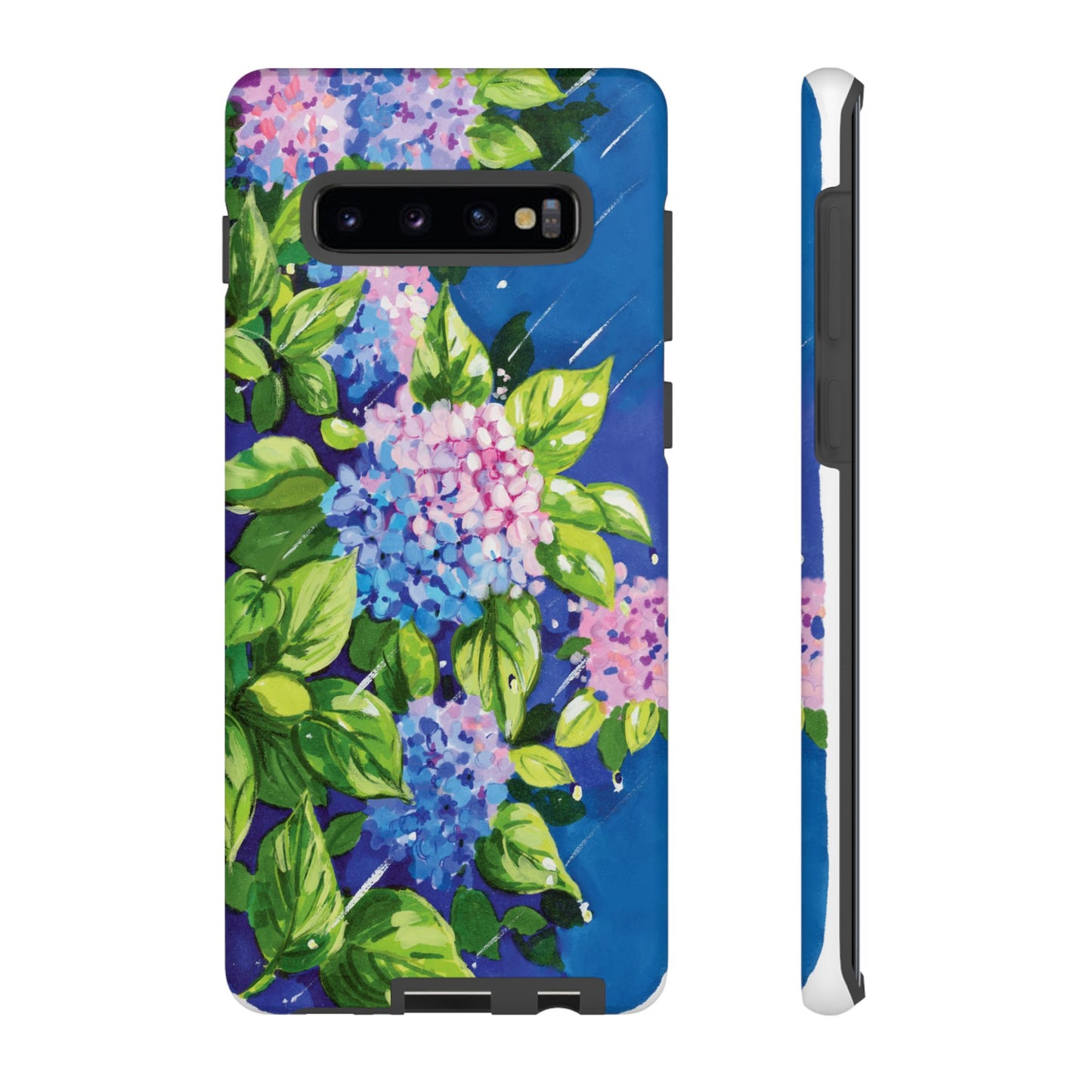 Hydrangeas Flower in the rain- Tough Phone Cases