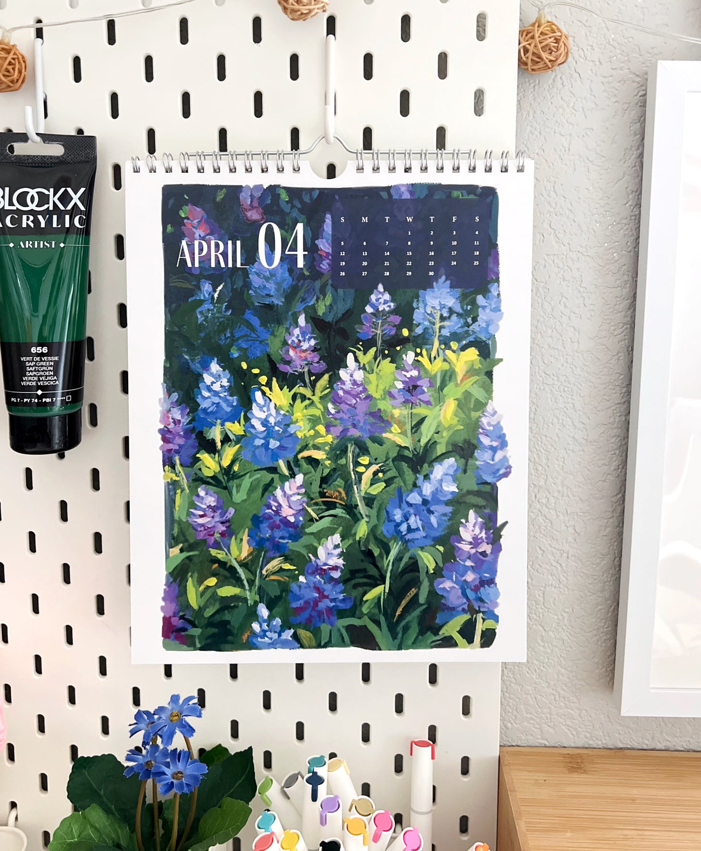 2026 Floral Art Wall Calendar – Flower Collection