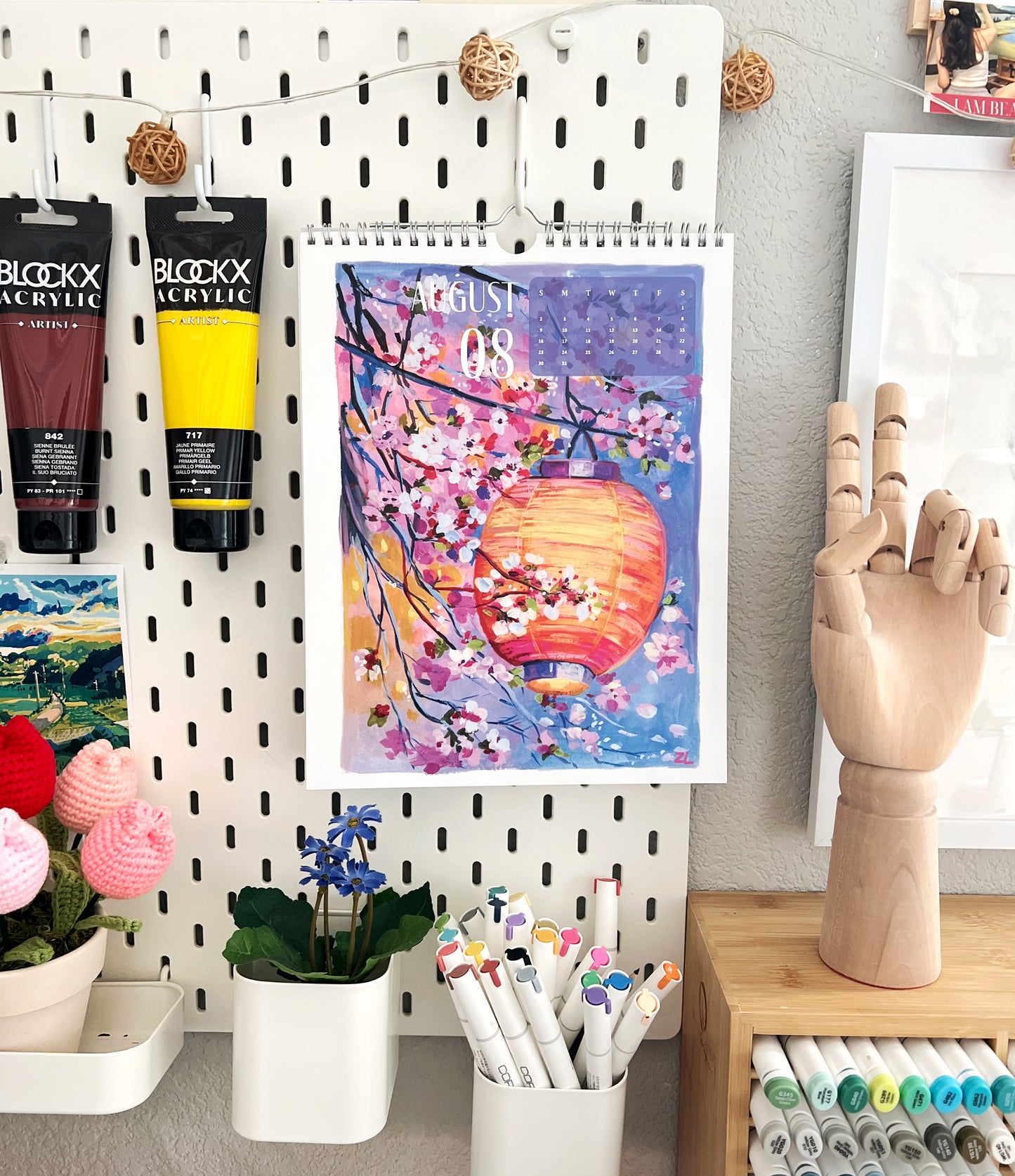 2026 Floral Art Wall Calendar – Flower Collection