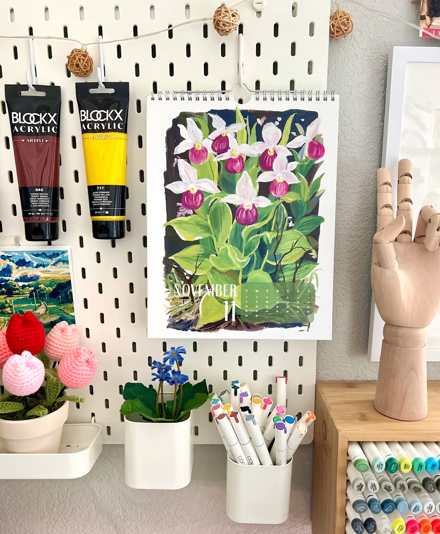 2026 Floral Art Wall Calendar – Flower Collection