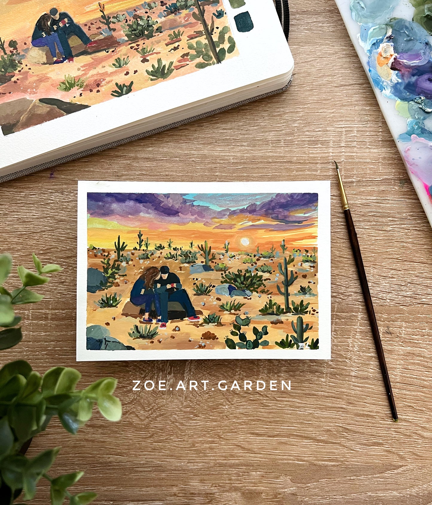 Custom ORIGINAL gouache painting from photo