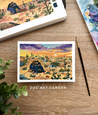 Custom ORIGINAL gouache painting from photo