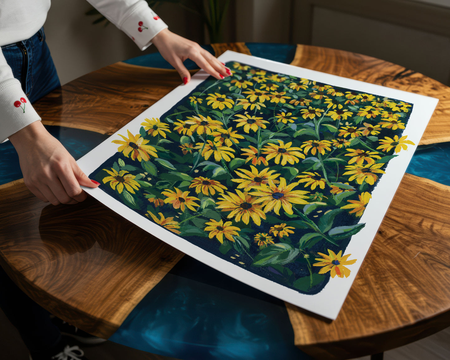 Yellow Wildflower Wall Art- Black-Eyed Susan art print