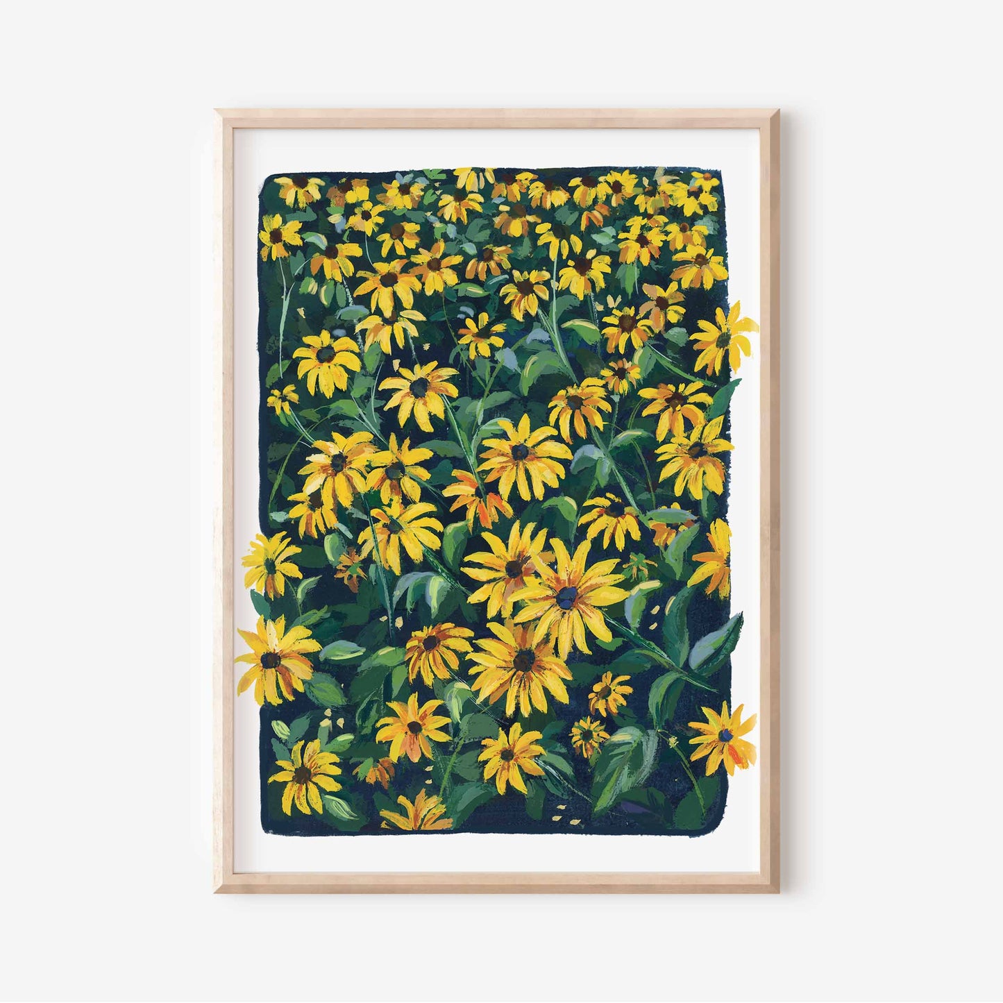 Yellow Wildflower Wall Art- Black-Eyed Susan art print
