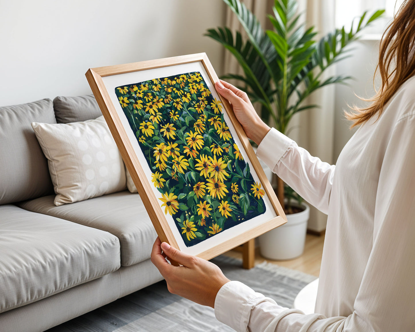Yellow Wildflower Wall Art- Black-Eyed Susan art print