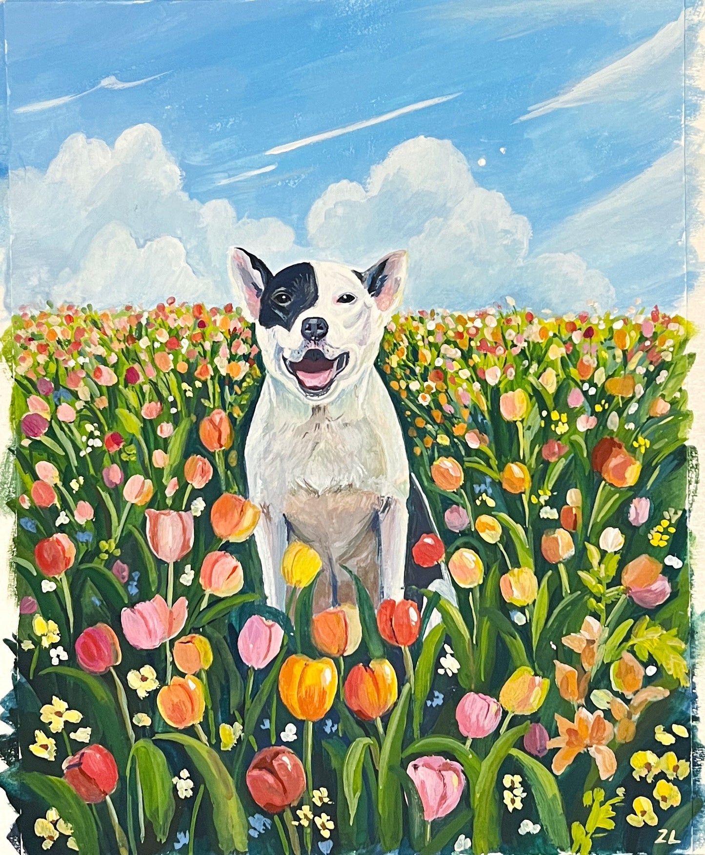 Custom ORIGINAL gouache painting from photo