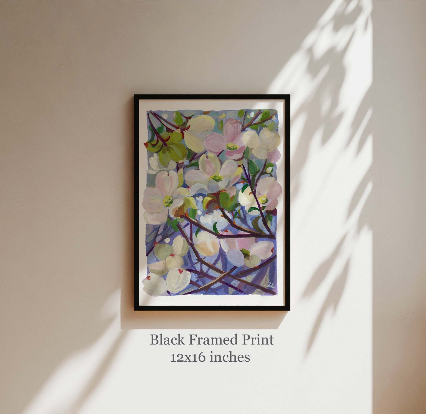 Dreamy Dogwood Flower- Gouache art print