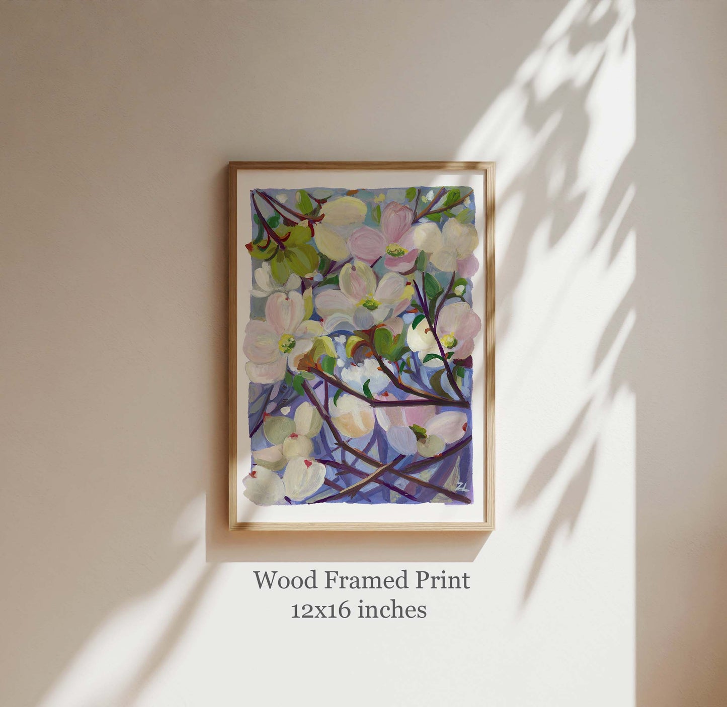 Dreamy Dogwood Flower- Gouache art print