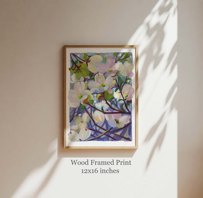 Dreamy Dogwood Flower- Gouache art print