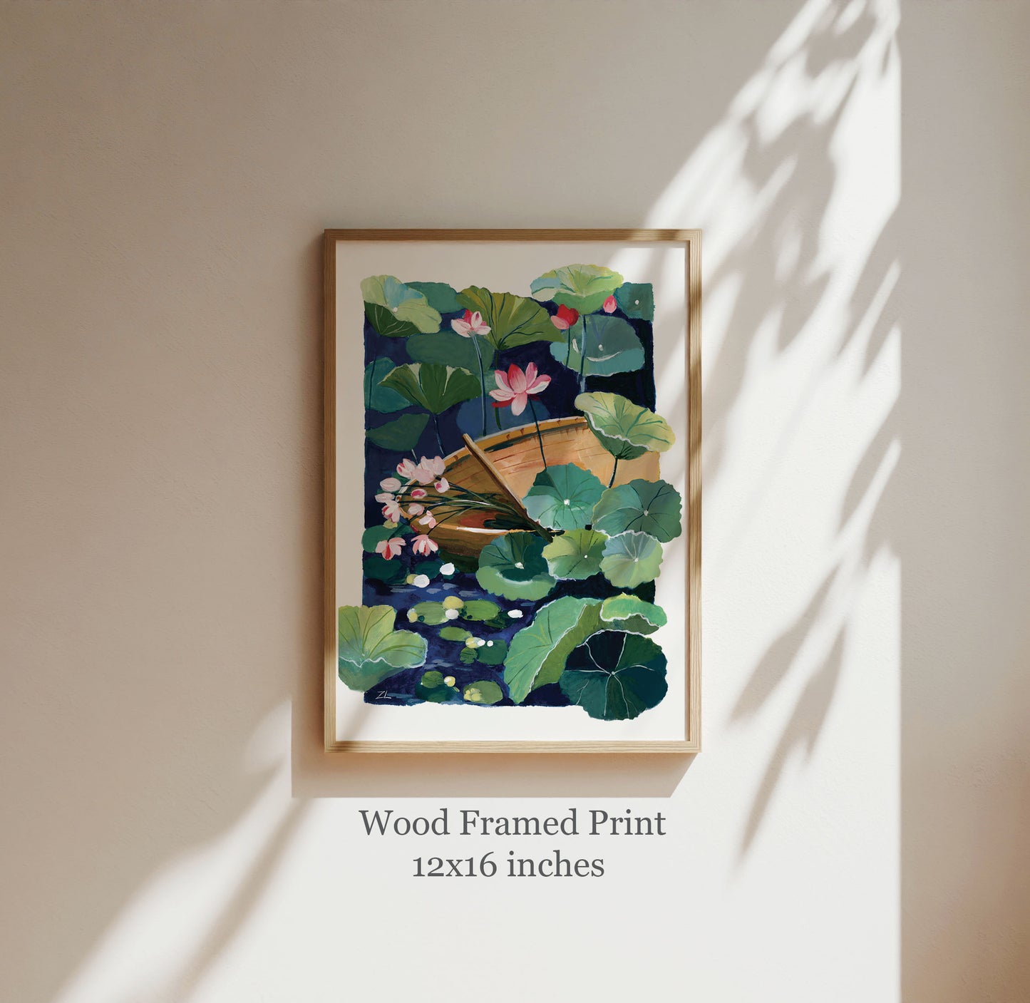 Zen series No.4- The Flower Boat- Gouache art print