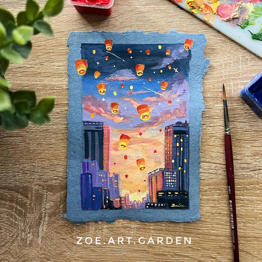 #art_print#zoe_art_garden##gouache_painting#