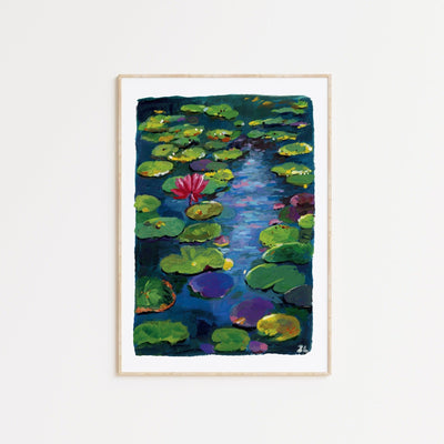 lotus pond art print