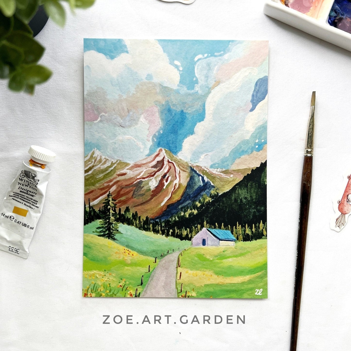 #art_print#zoe_art_garden##gouache_painting#