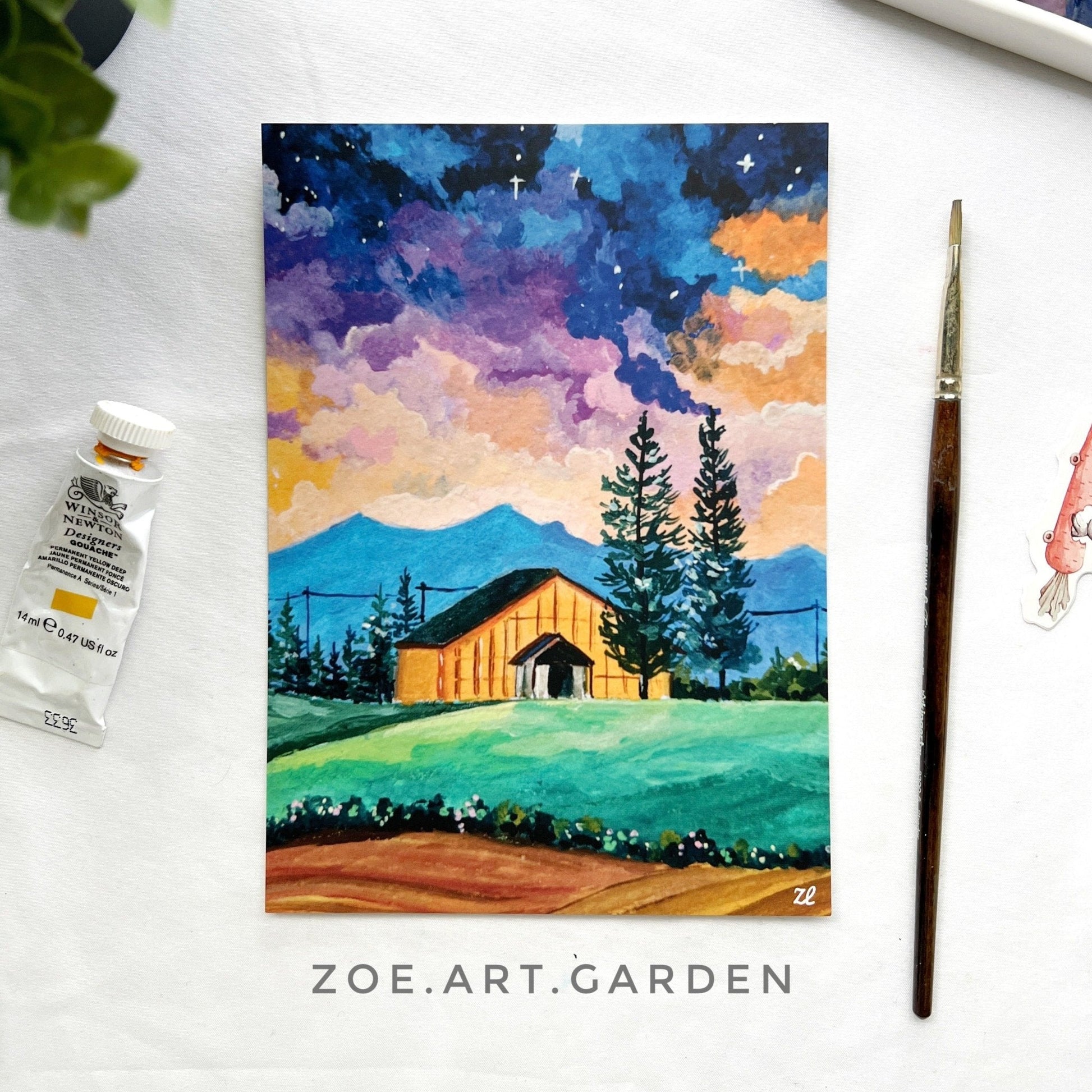 #art_print#zoe_art_garden##gouache_painting#