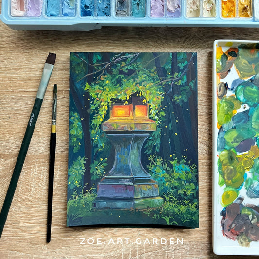 #art_print#zoe_art_garden##gouache_painting#